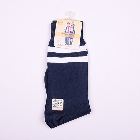 SCHOLAR SOCKS NAVY -WHITE